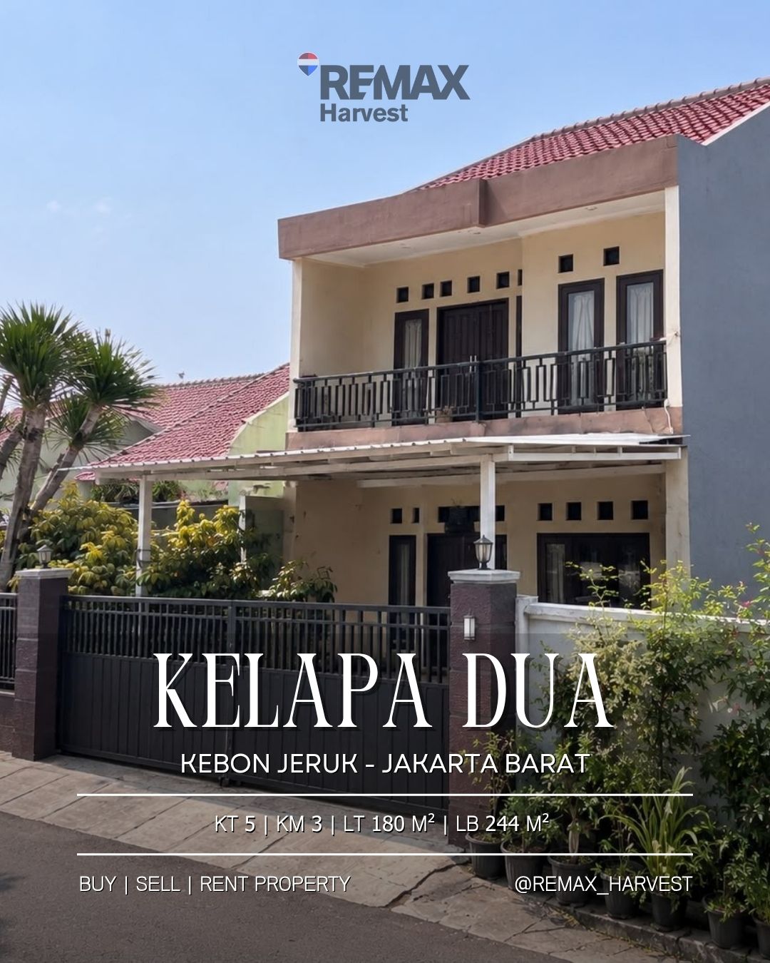 Rumah 2 Lantai Kelapa Dua Kebon Jeruk Jakarta Barat